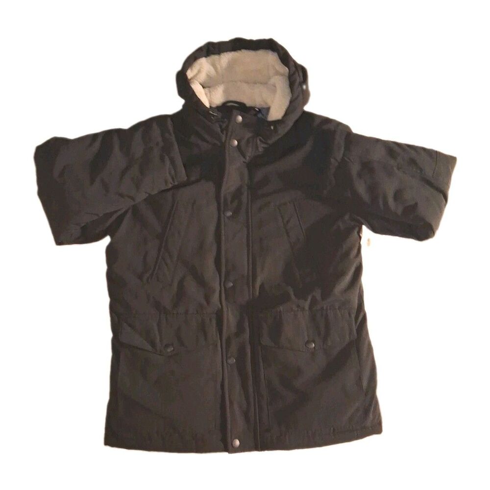 NWT Lucky Brand Los Angeles Men's Black Hooded Parka Jacket Coat Medium
